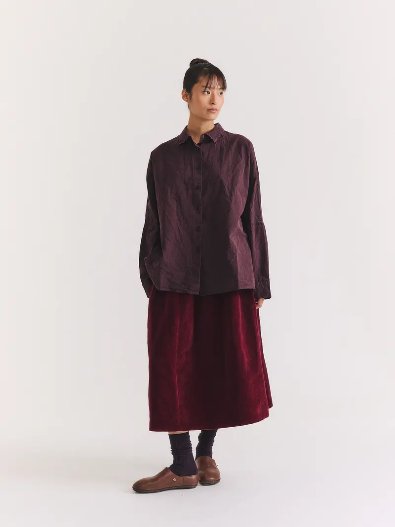WAGA LS SHIRT - PAPER COT - EBONY