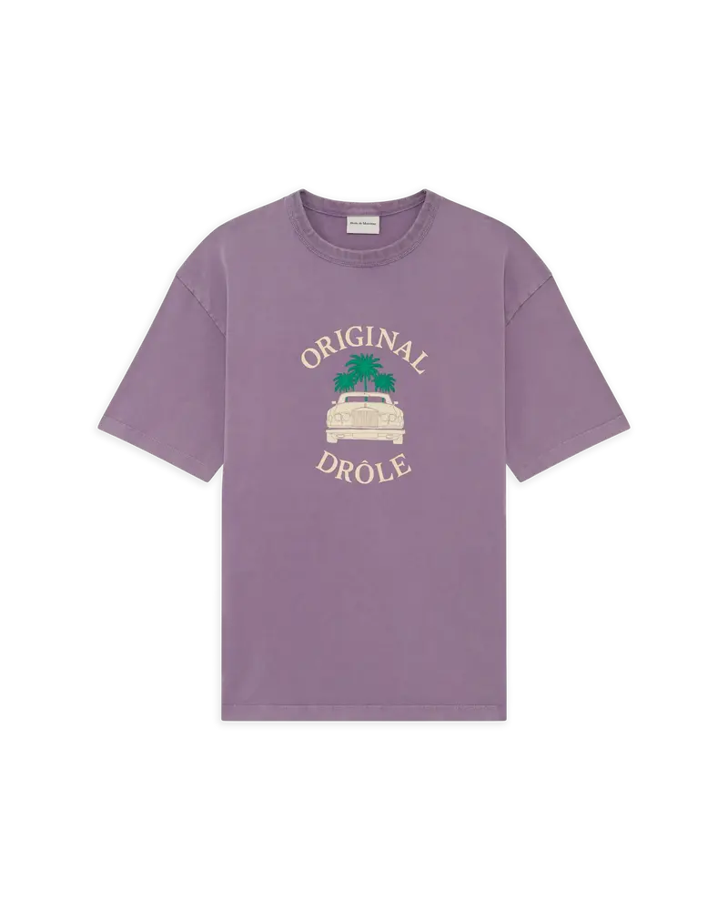 Washed Drôle Car Palms T-Shirt