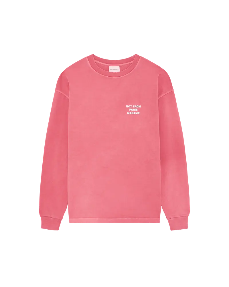 Washed Long Sleeve Slogan T-shirt