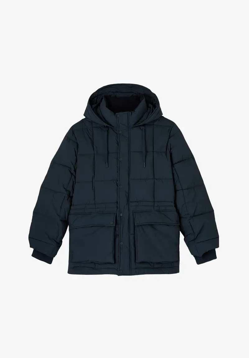 Wasserabweisende marineblaue Daunenjacke