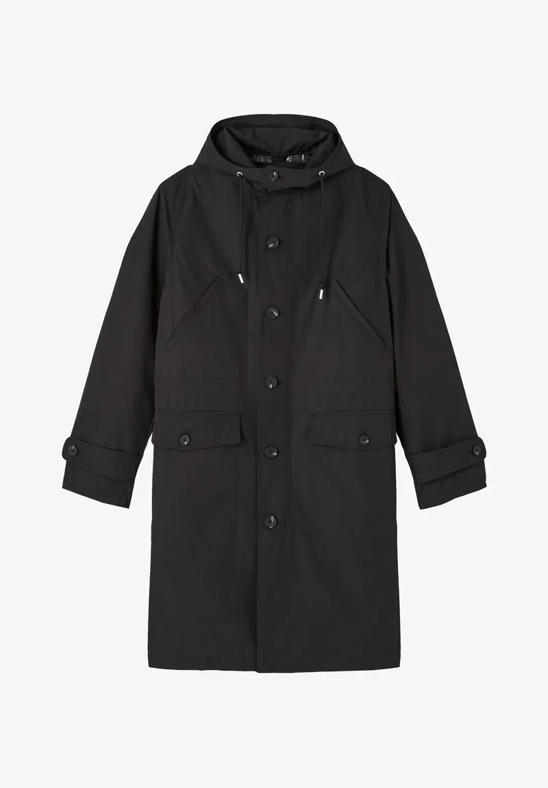 Wasserabweisender schwarzer Parka