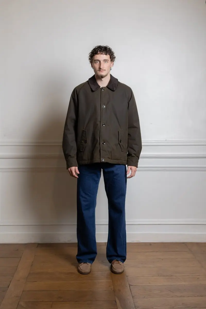 WAXED DECK JACKET - DEEP MOSS