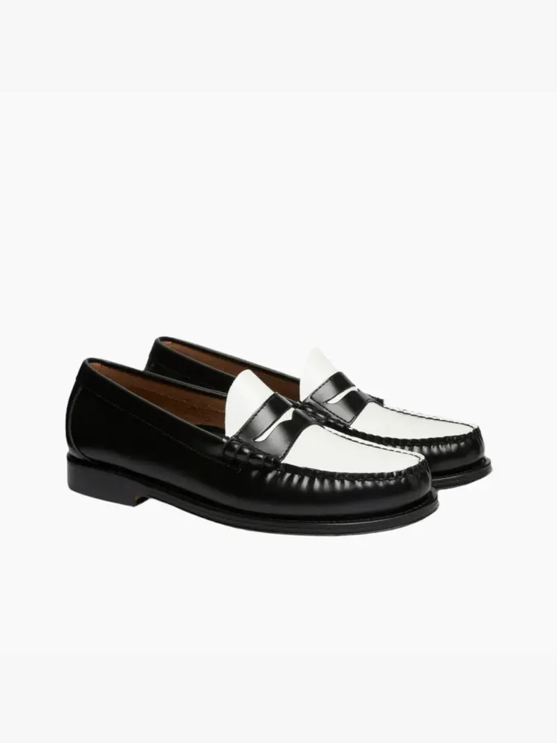 WEEJUN HERITAGE LARSON MOC PEN - Black & White Lthr