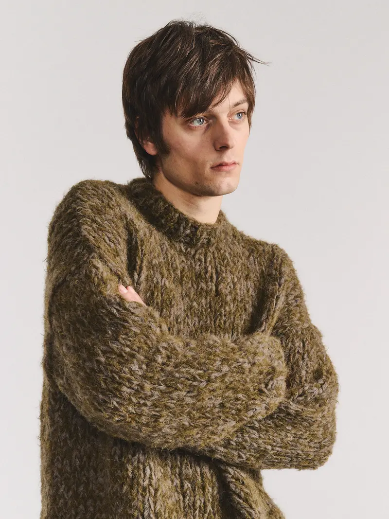 WEI JUMPER - ALPA BRUSH - GREY/ DARK GREEN