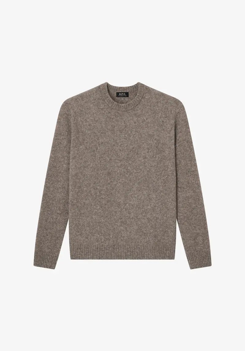 Weit geschnittener taupebrauner Pullover