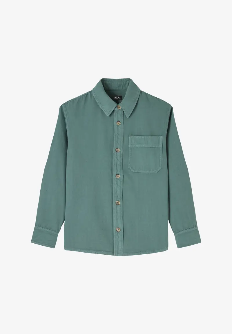 Weit geschnittenes grünes Overshirt
