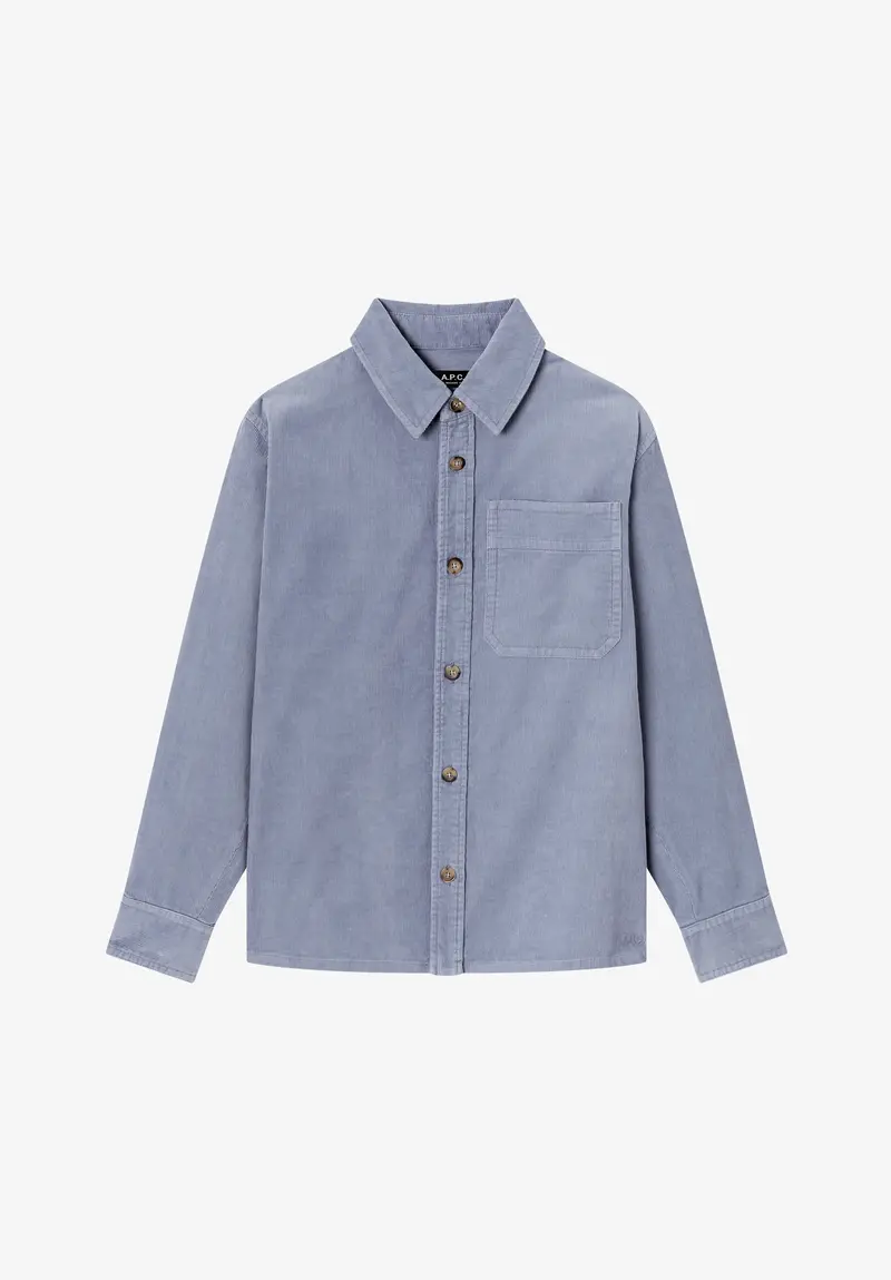 Weit geschnittenes Overshirt aus Stone-washed Cord