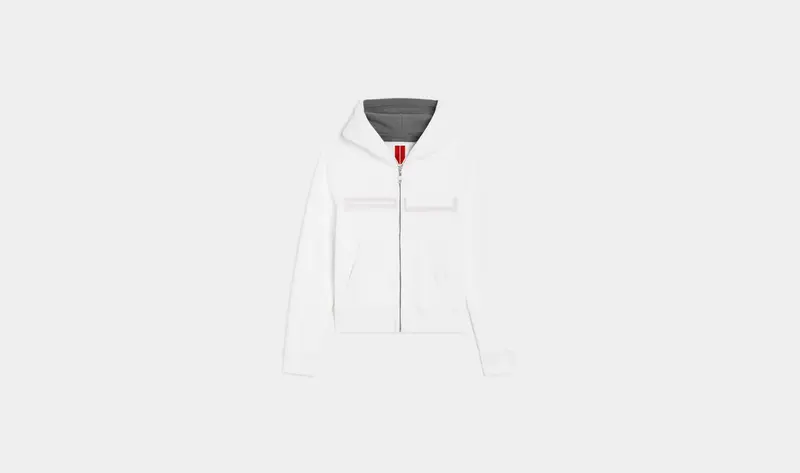 WHITE WASHI PU HOODIE
