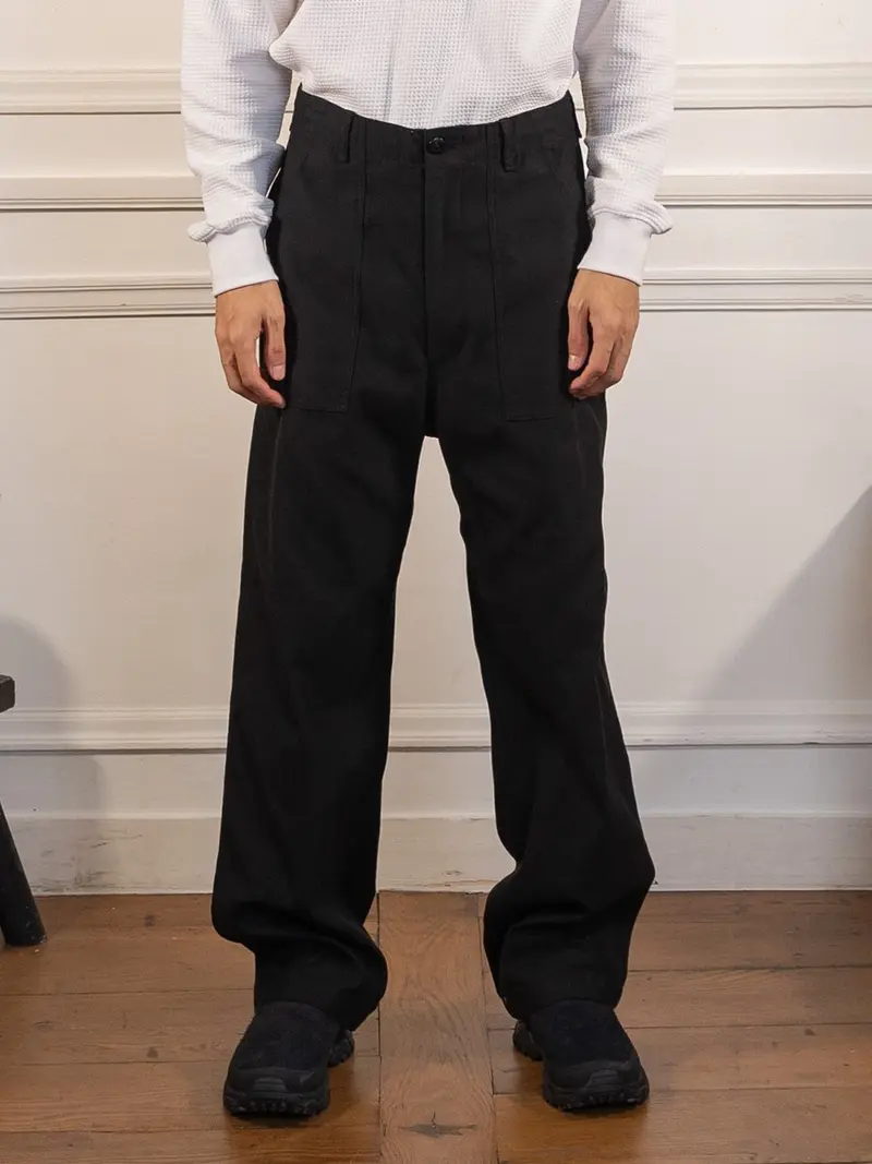 Wide Baker Pants - Black