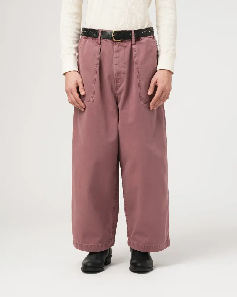 Wide Legs fatigue pants - Rose wood