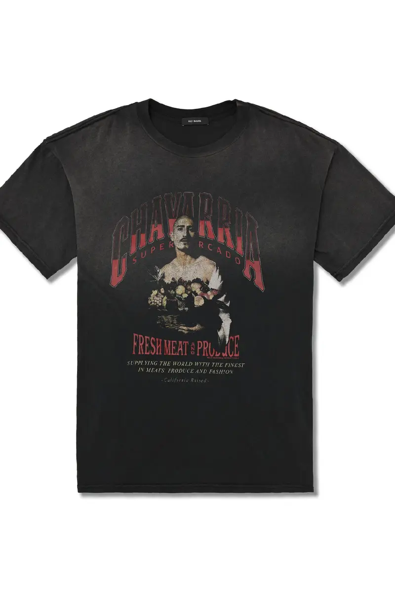 Willy Chavarria SAN CHACHI PRODUCE EASY TEE BLACK