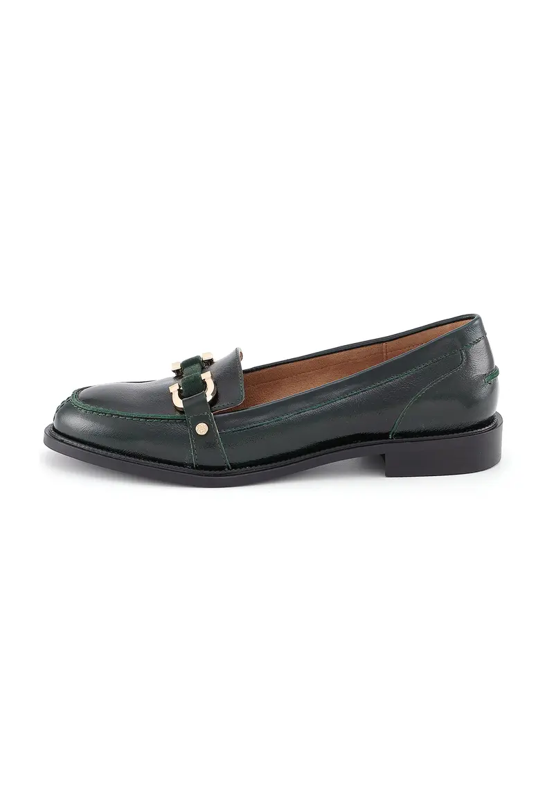 WINSTON - Mocassins Chic en Cuir Vert