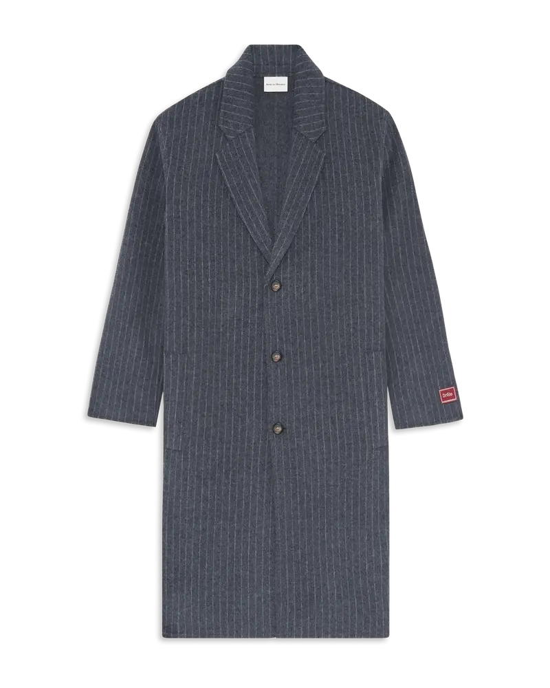 Wool Pinstripe Coat