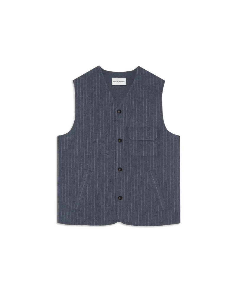 Wool Pinstripe Vest