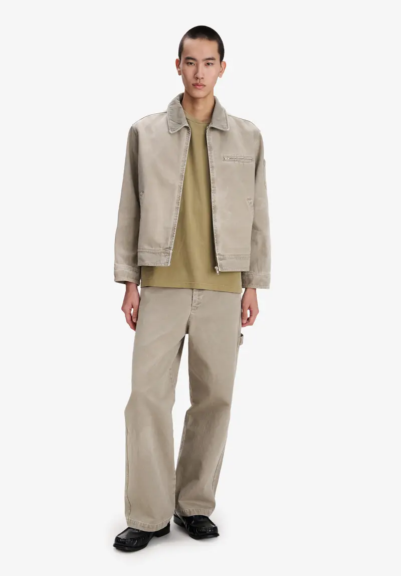 Workwear-Blouson aus grauem Canvas