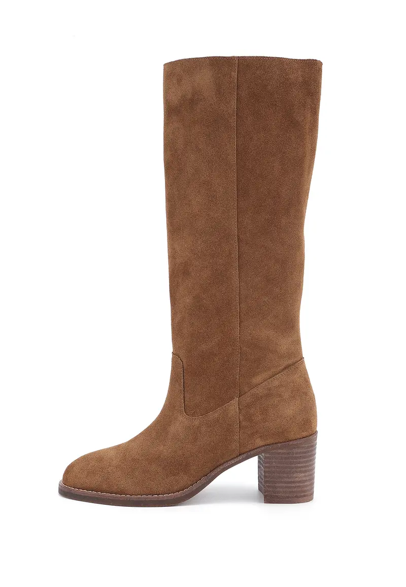 YSEE - Bottes en Croûte de Cuir Camel