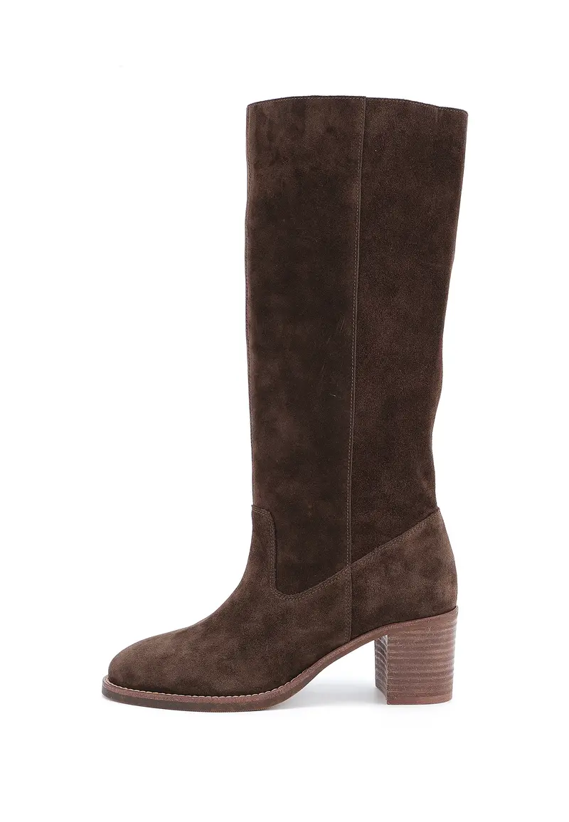YSEE - Bottes en Croûte de Cuir Marron