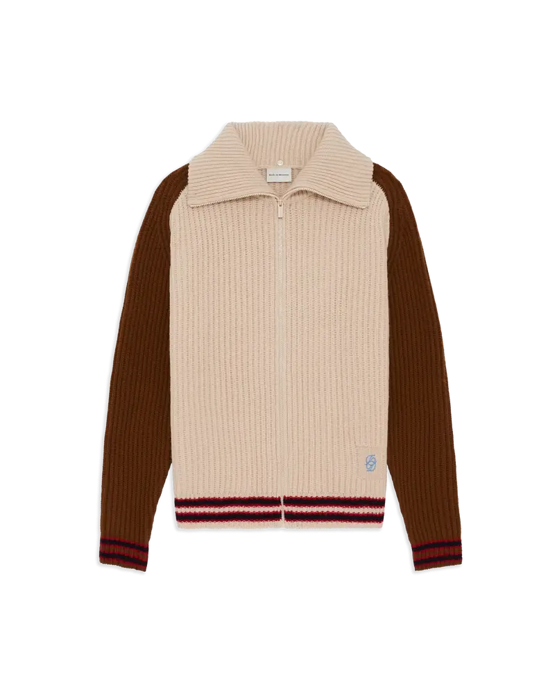 Zipped Cardigan Sherpa Collar D mirror